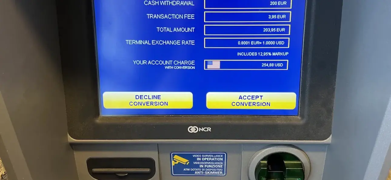 Currency Exchange at ATM vs. Real Rates